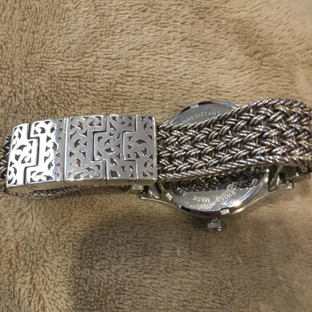 LOIS HILL Watch Blue Face Sterling Silver Band HTF - Picture 10 of 11